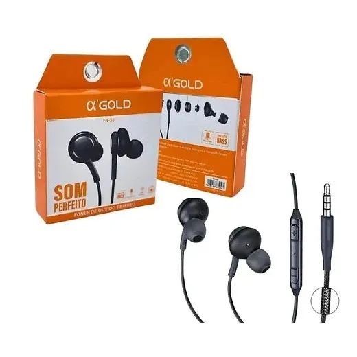 Fone de Ouvido com Fio - A'Gold FN-S8B - Foto 3