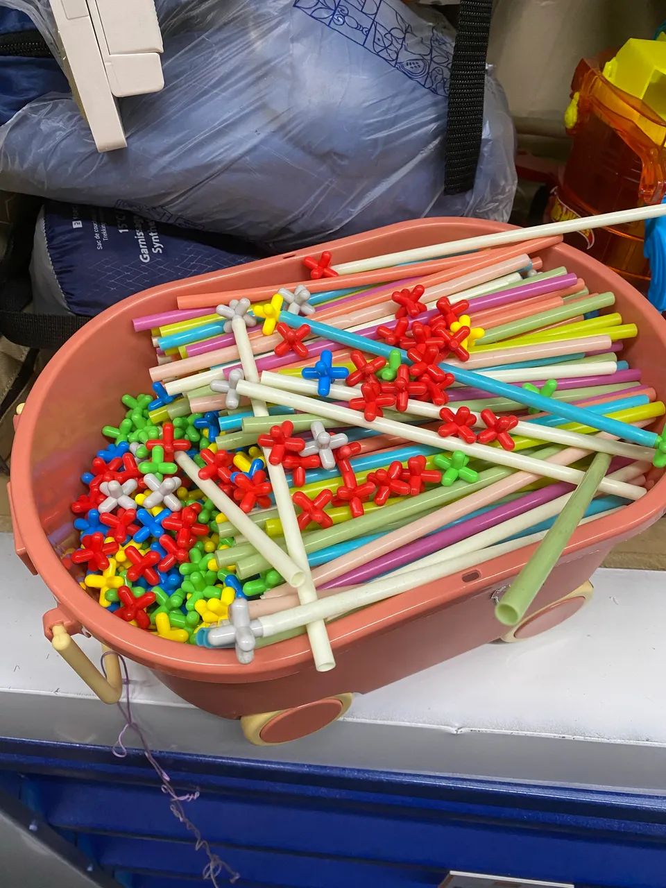 Kit de canudos de construção infantil - Foto 2