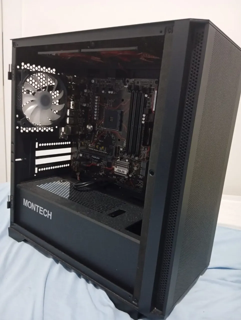 Gabinete Gamer Montech AIR 100 ARGB, Mini Tower, Black, mATX, 4 Fans