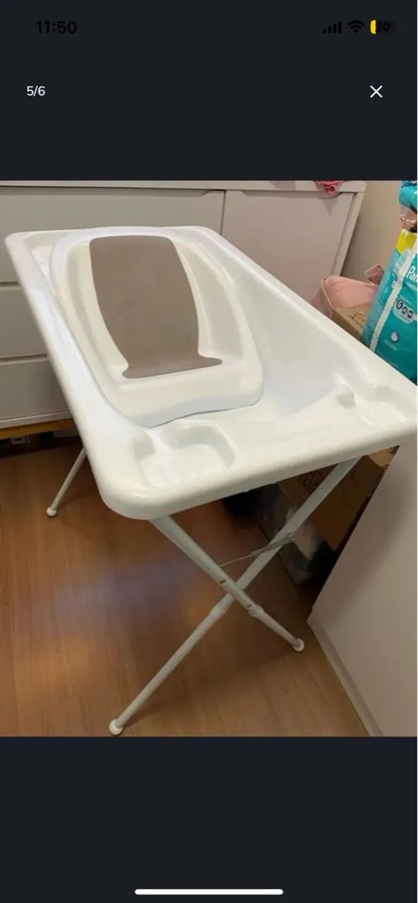 Banheira para bebê com suporte - Foto 4