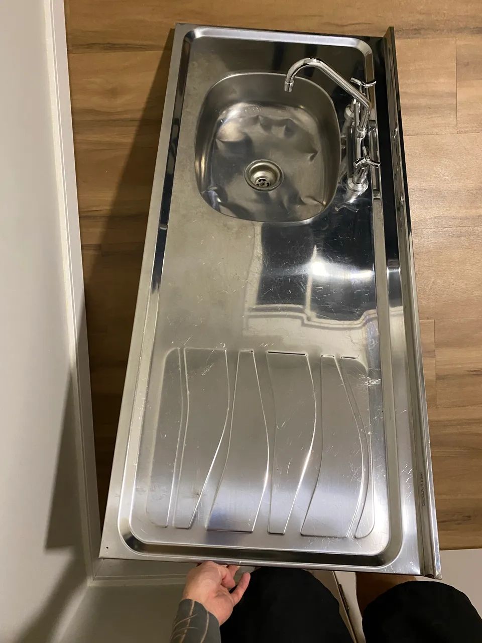 Cuba Inox 120cm com torneira  - Foto 4