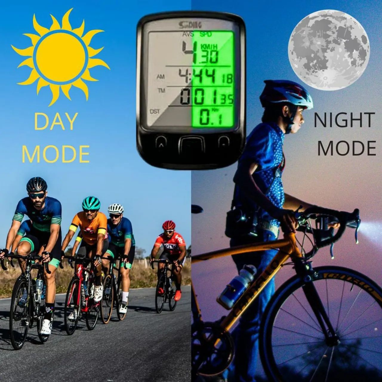 Velocímetro + kit de farol para bicicleta  - Foto 2