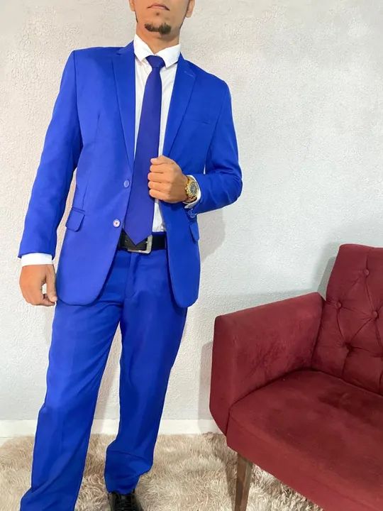 Terno Azul Royal Masculino - Foto 2