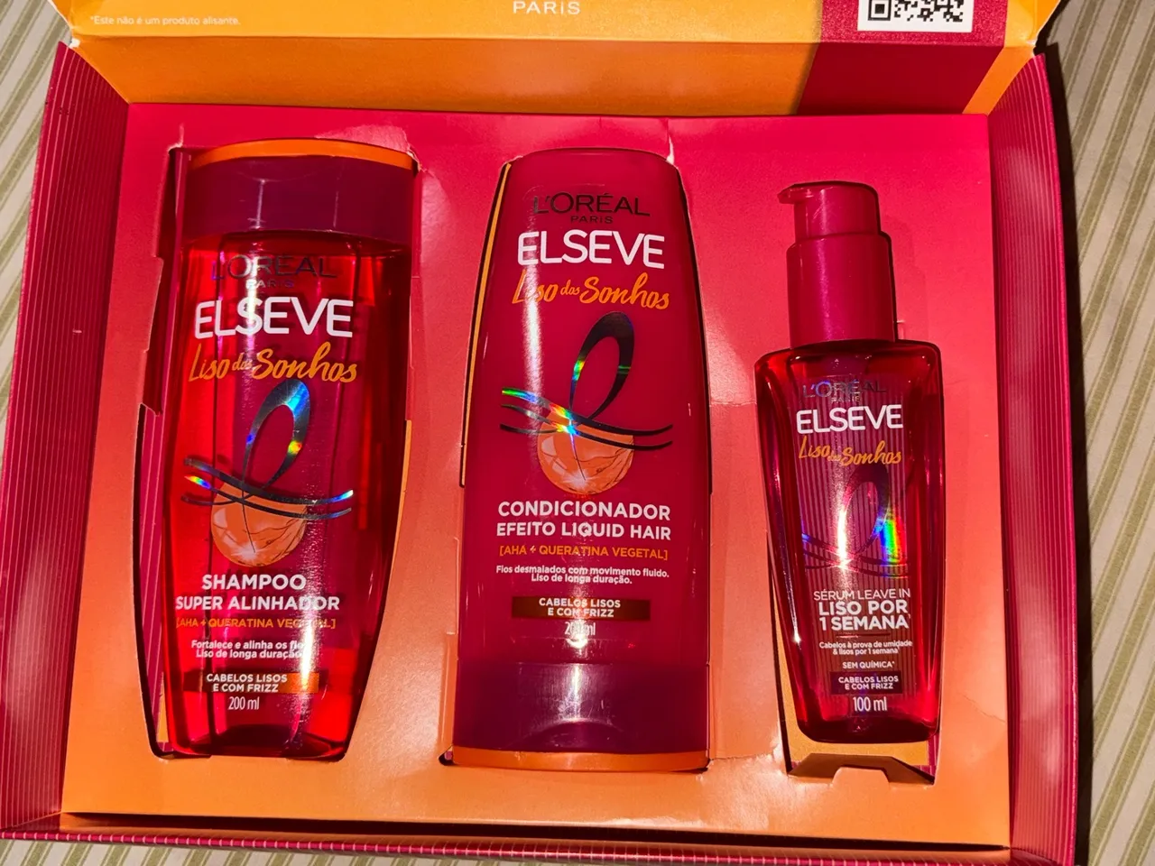 Kit L'Oréal Elseve Liso dos Sonhos Shampoo + Condicionador + Sérum