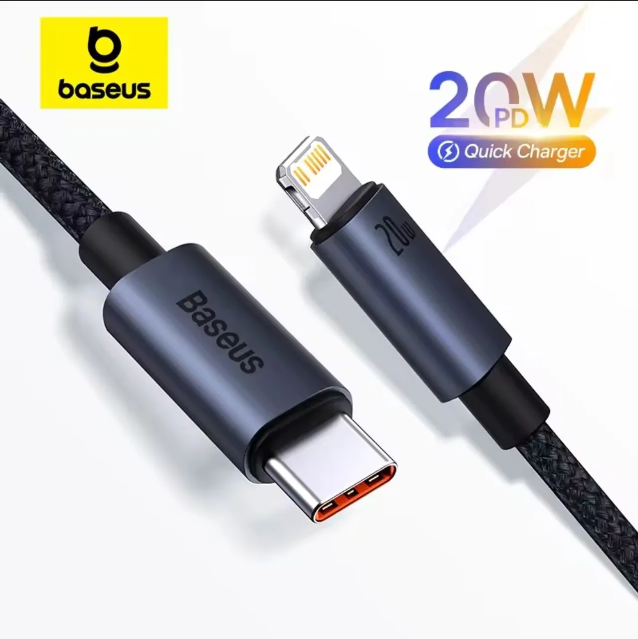 Cabo USB-C para Lightning Baseus 20W - Carregamento Rápido e seguro