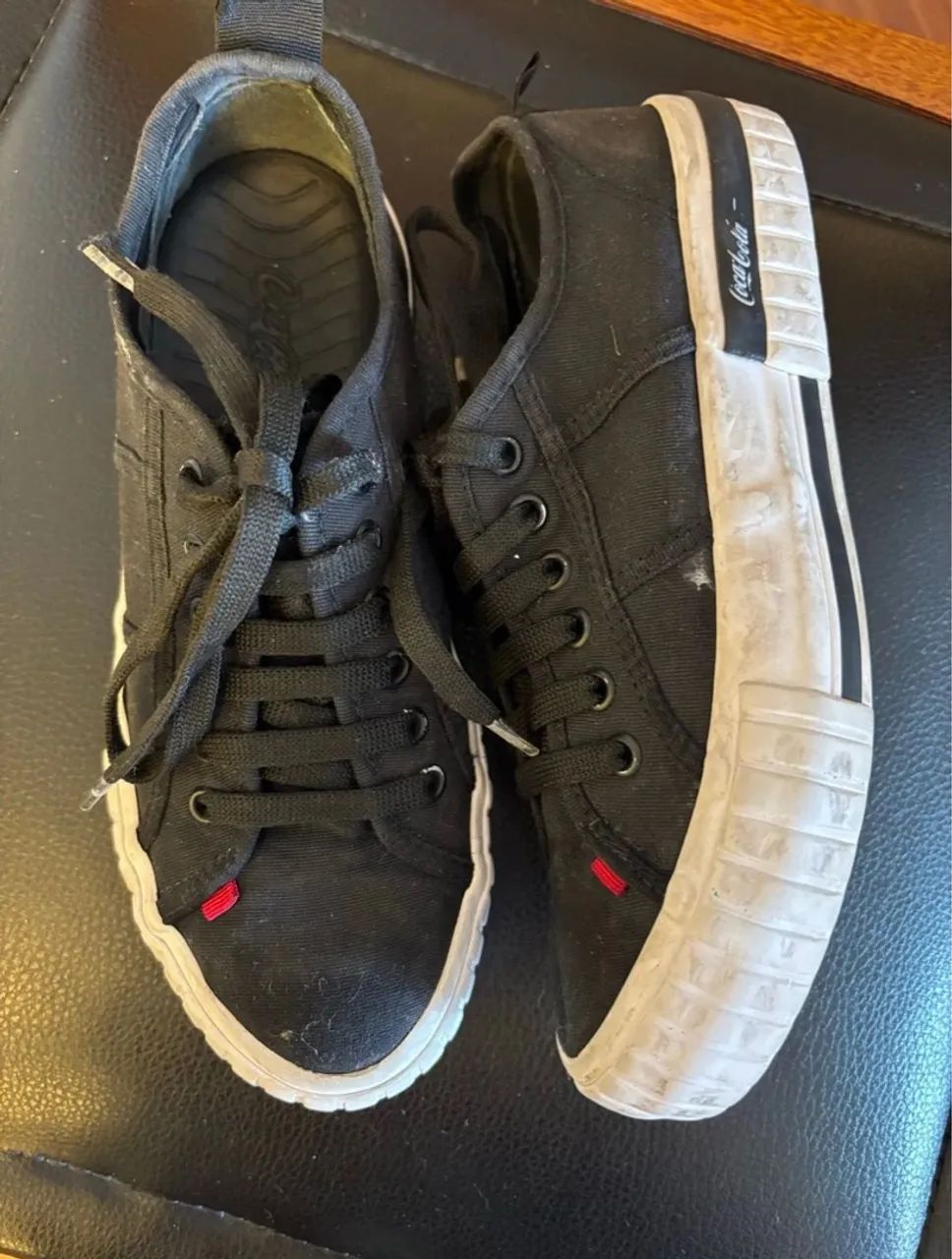 Tênis Infantil Preto com Cadarço - Coca Cola - TAM: 35 - Foto 6