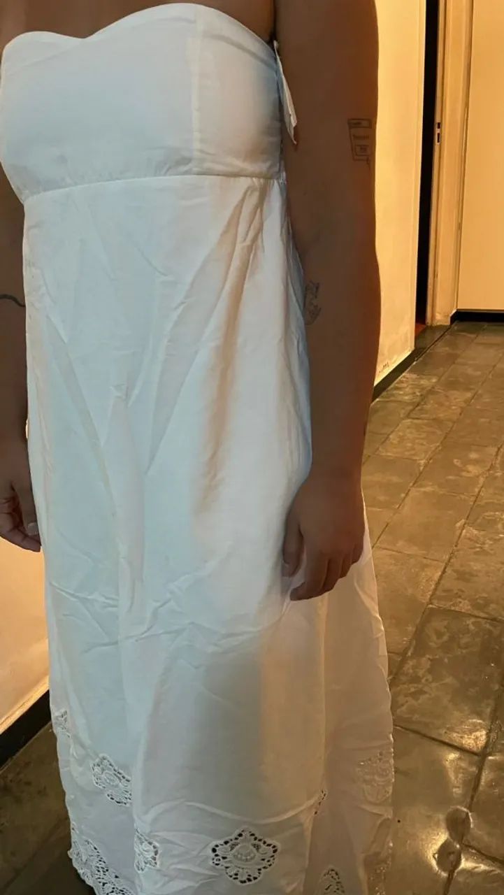 Vestido branco tomara q caia - Foto 5