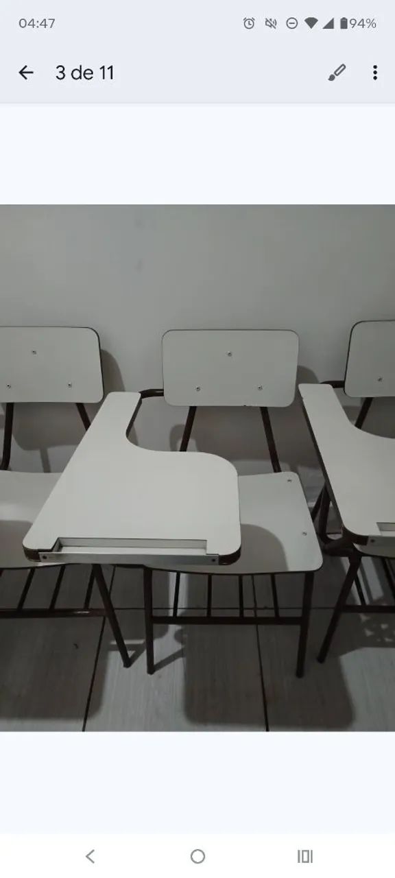 Cadeira Universitária Escolar com prancheta  - Foto 4