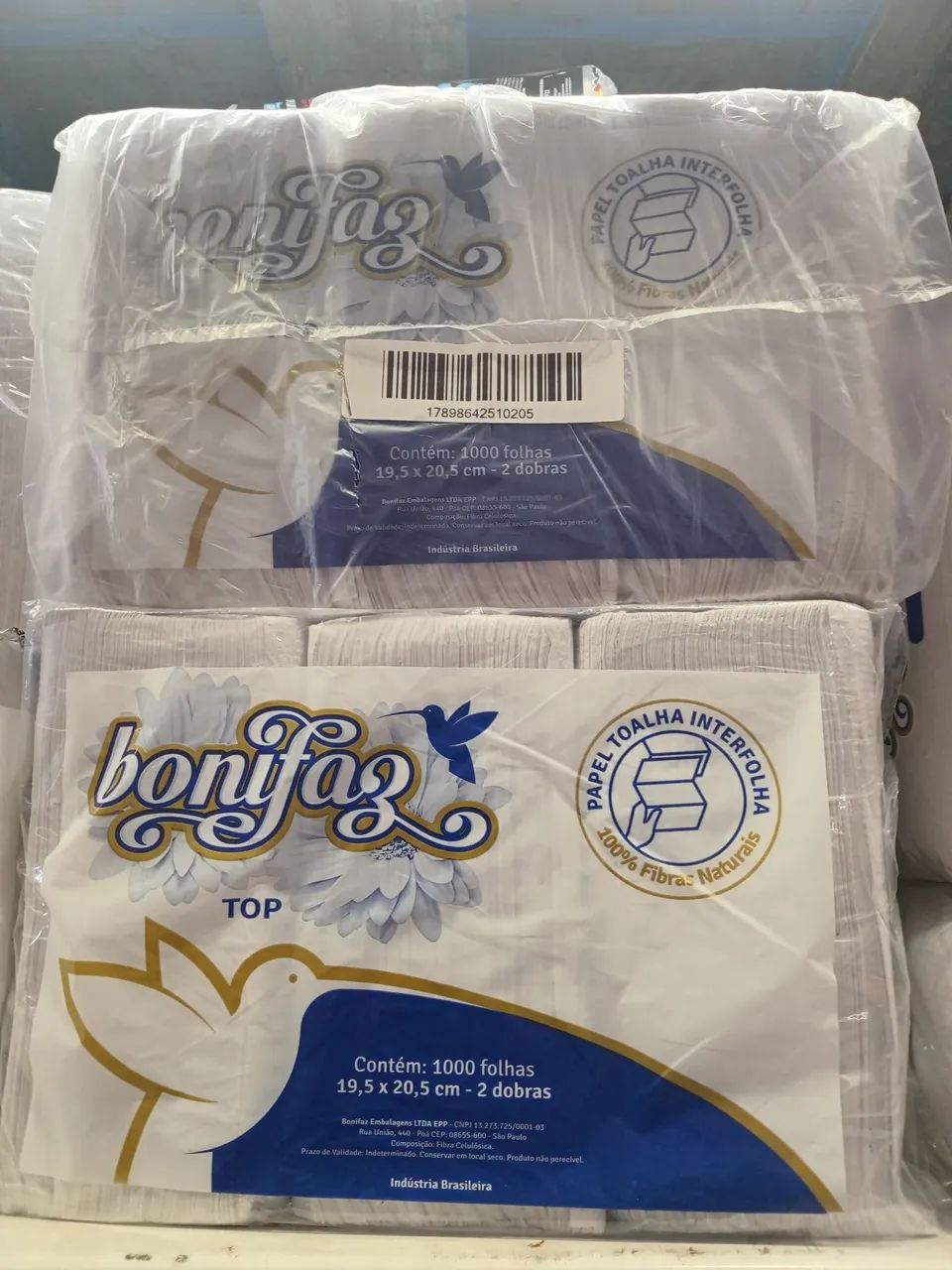 Papel toalha interfolha bonifaz 1000 folhas