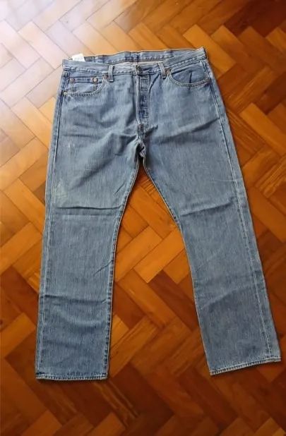 Calça Levis 501 ORIGINAL masculina - jeans azul clássico