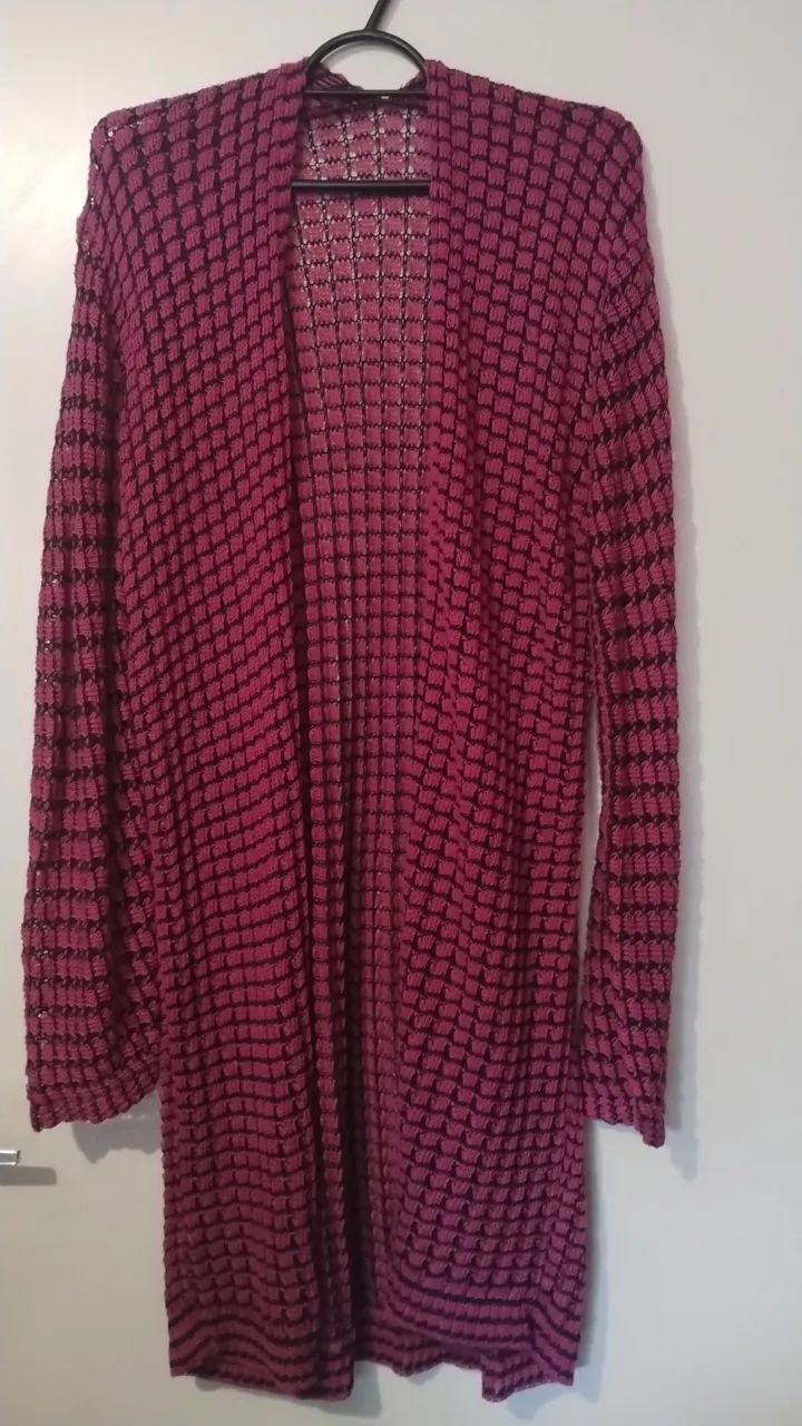Cardigan longo vermelho - Foto 2