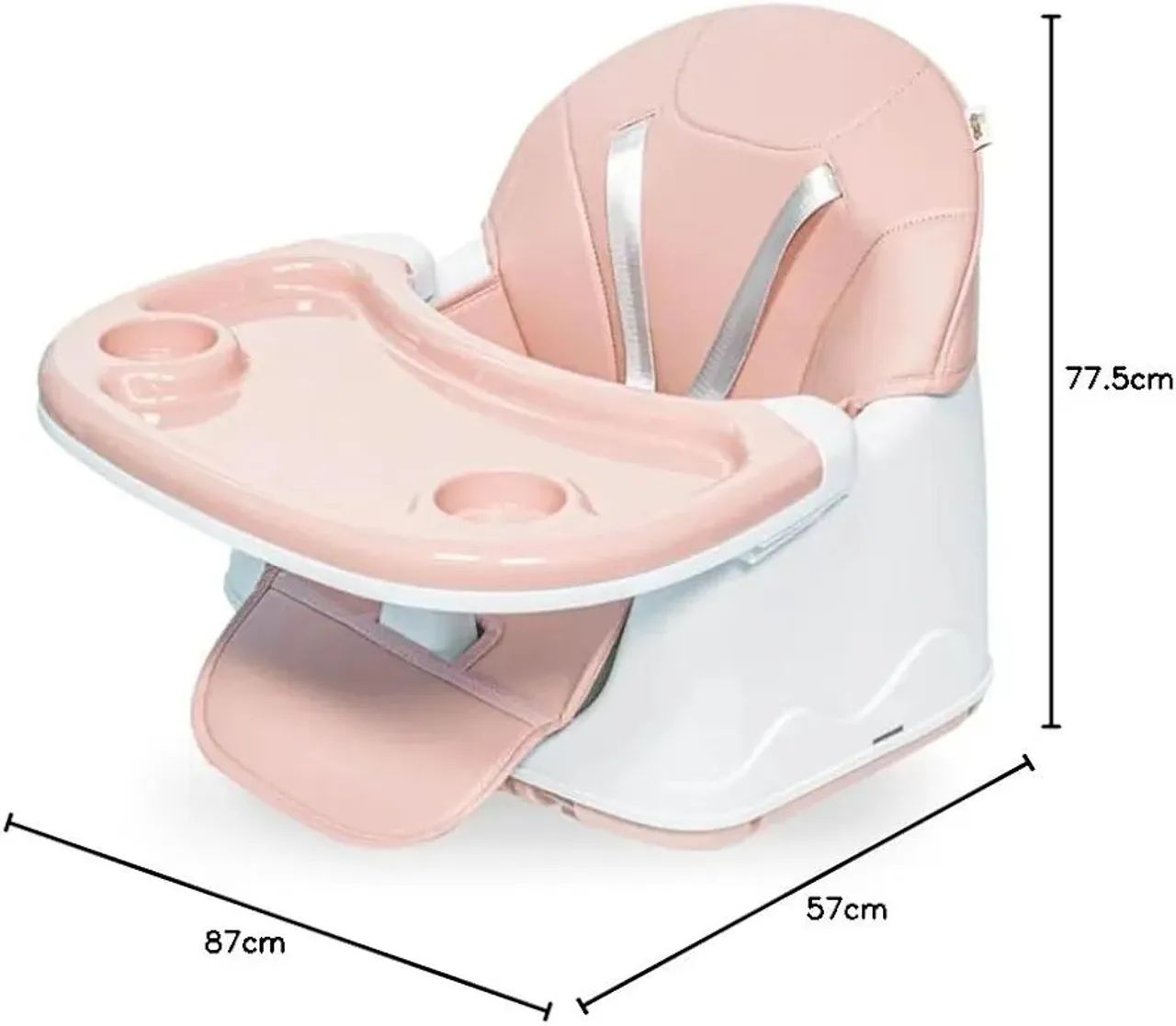 Cadeira de Alimentação Portátil Bebê Honey Maxi Baby (Rosa) - Foto 2