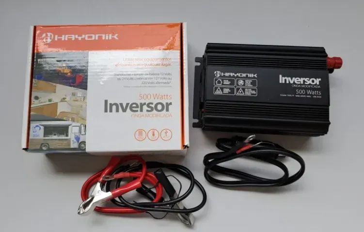 INVERSOR DE ONDA MODIFICADORA 500W 12VDC/220V USB - HAYONIK 68589