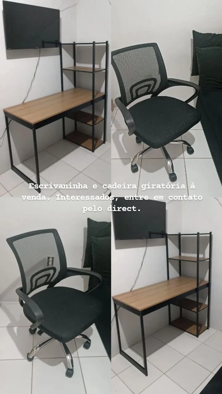 Escrivaninha e Cadeira Giratória