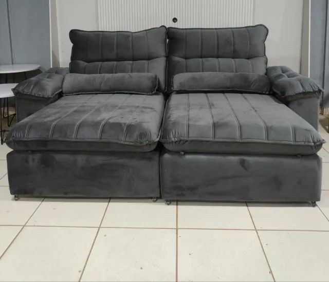 Sofá Retrátil e Reclinável 2,50m D33 DIVIDIMOS EM ATÉ 10X SEM JUROS - Foto 2