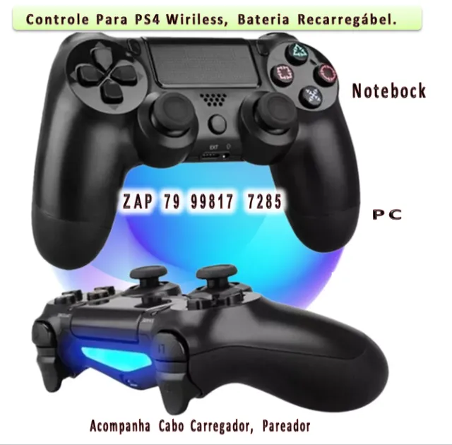 Controle Para PS4 Wireless, com Vibrador Sem Fio
