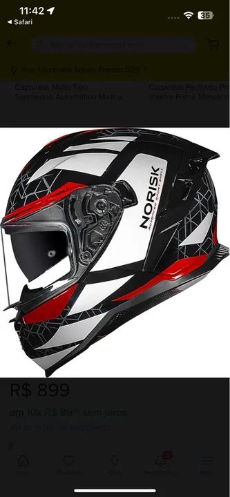 Capacete Norisk Moto - Novo
