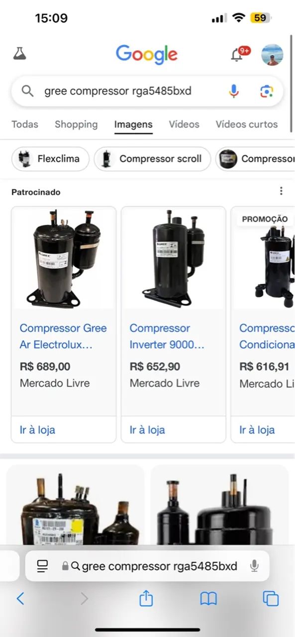 Gree Compressor rga5485bxd - NOVO