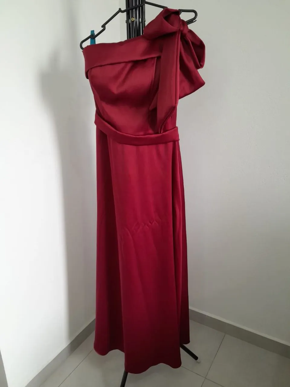 Vestido Longo Marsala de Festa