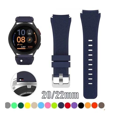 Pulseira SPORT 20mm 22mm Silicone Relogio Samsung Huawei GT/Amazfit Watch/Garmin/Xiaomi - Foto 3