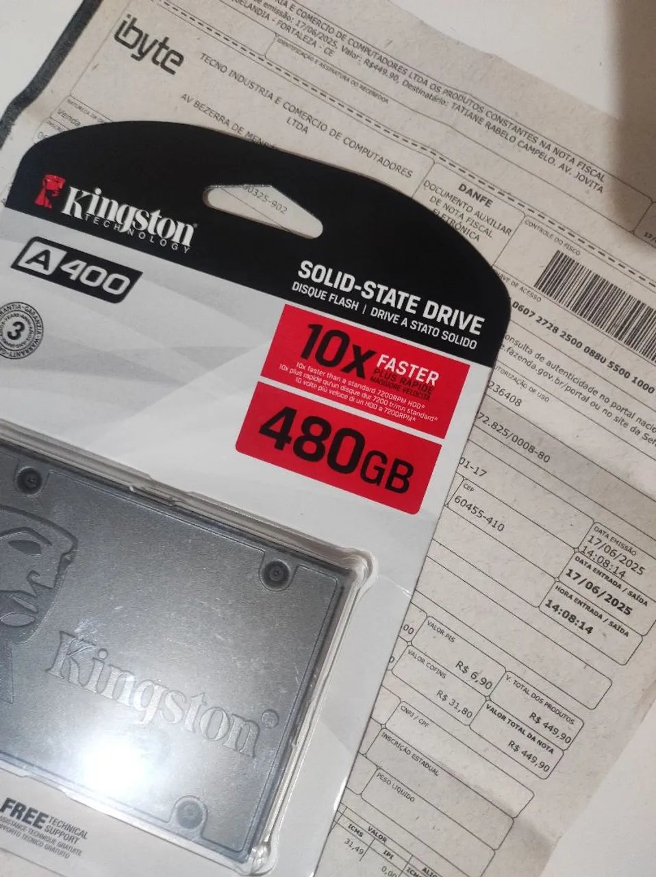 SSD Kingston A400 480GB - Novo!