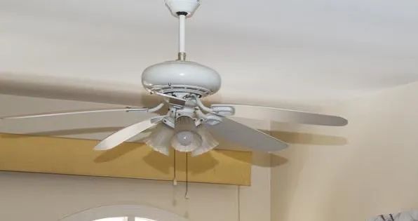 Ventilador de teto vintage off white