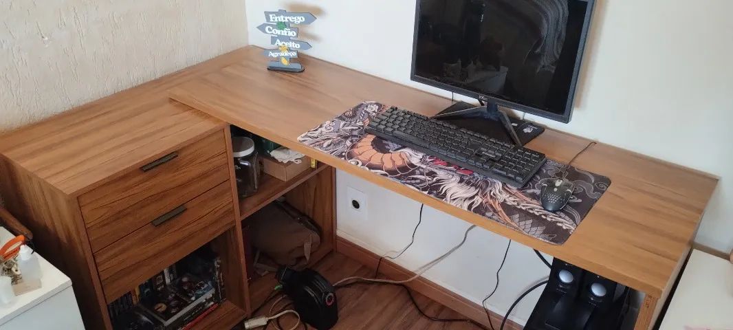 Mesa em L para casa ou escritório - Foto 2