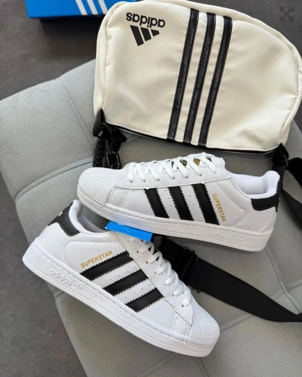 Adidas super star preto branco 