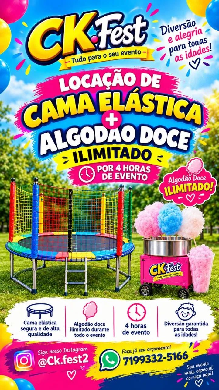 Algodão doce e brinquedos 