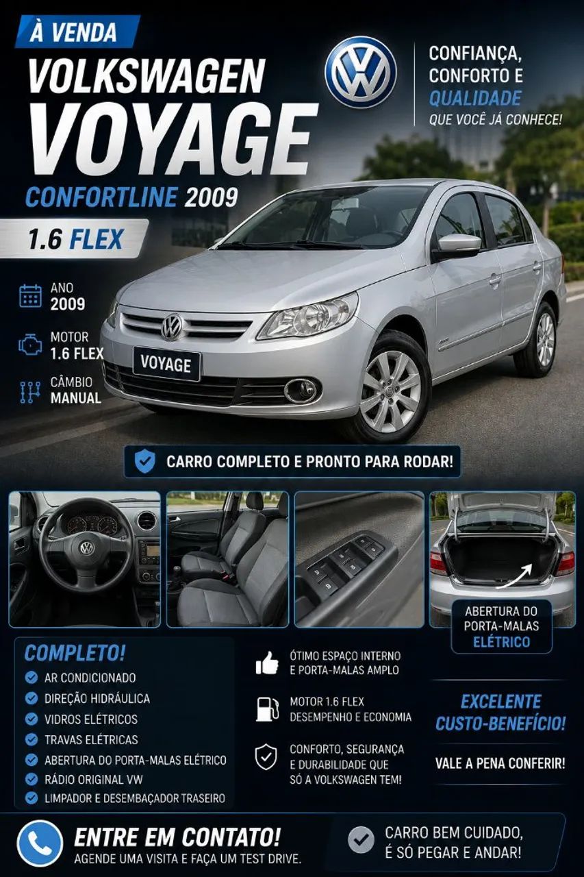 Volkswagen Voyage COMF/HIGHLI. 1.6 T.FLEX 8V 4P 2009