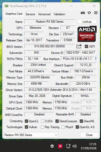 Placa de Vídeo AMD RX 580  - Foto 4