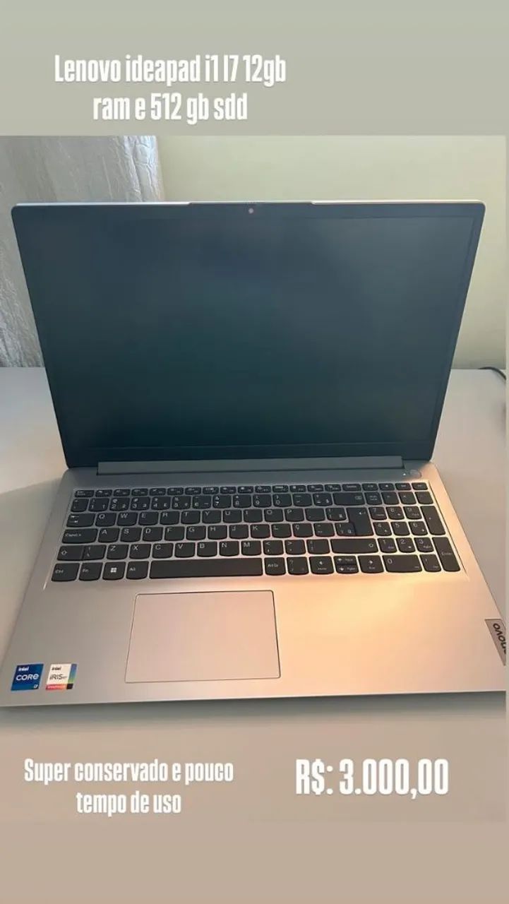 Notebook lenovo I7 - Notebooks - Setor Habitacional Pôr do Sol