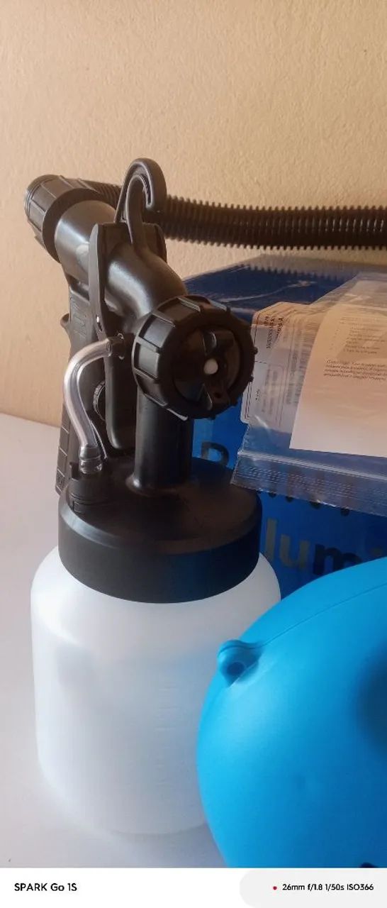 Pistola de pintura com compressor - Foto 3