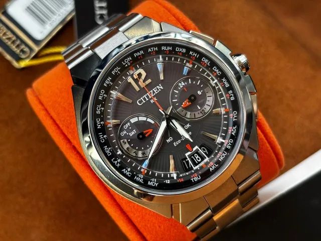 Citizen Satellite Wave Eco Drive NOVO na Caixa Completo Grande