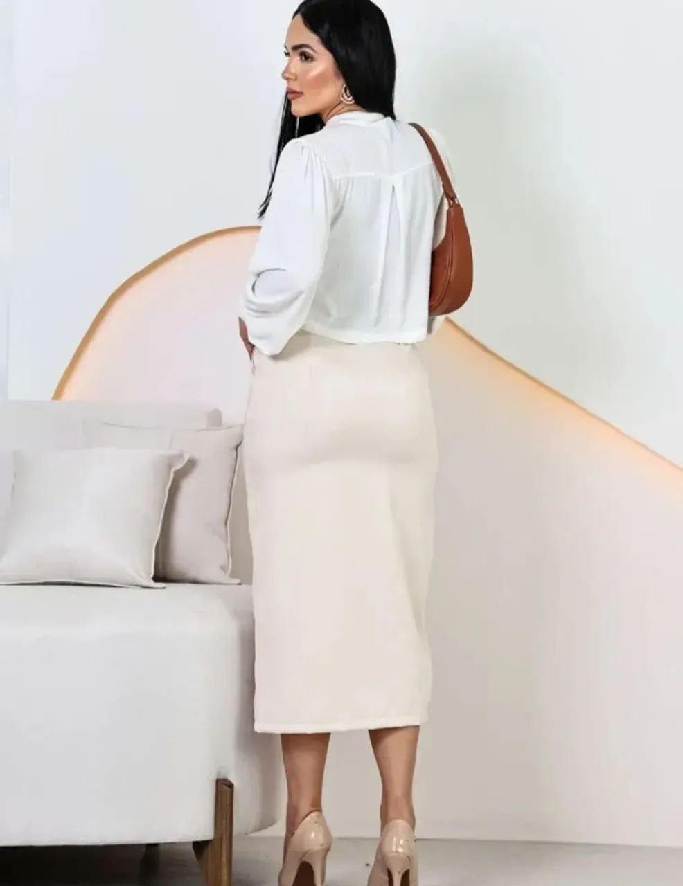 Saia feminina alfaiataria  - Foto 4