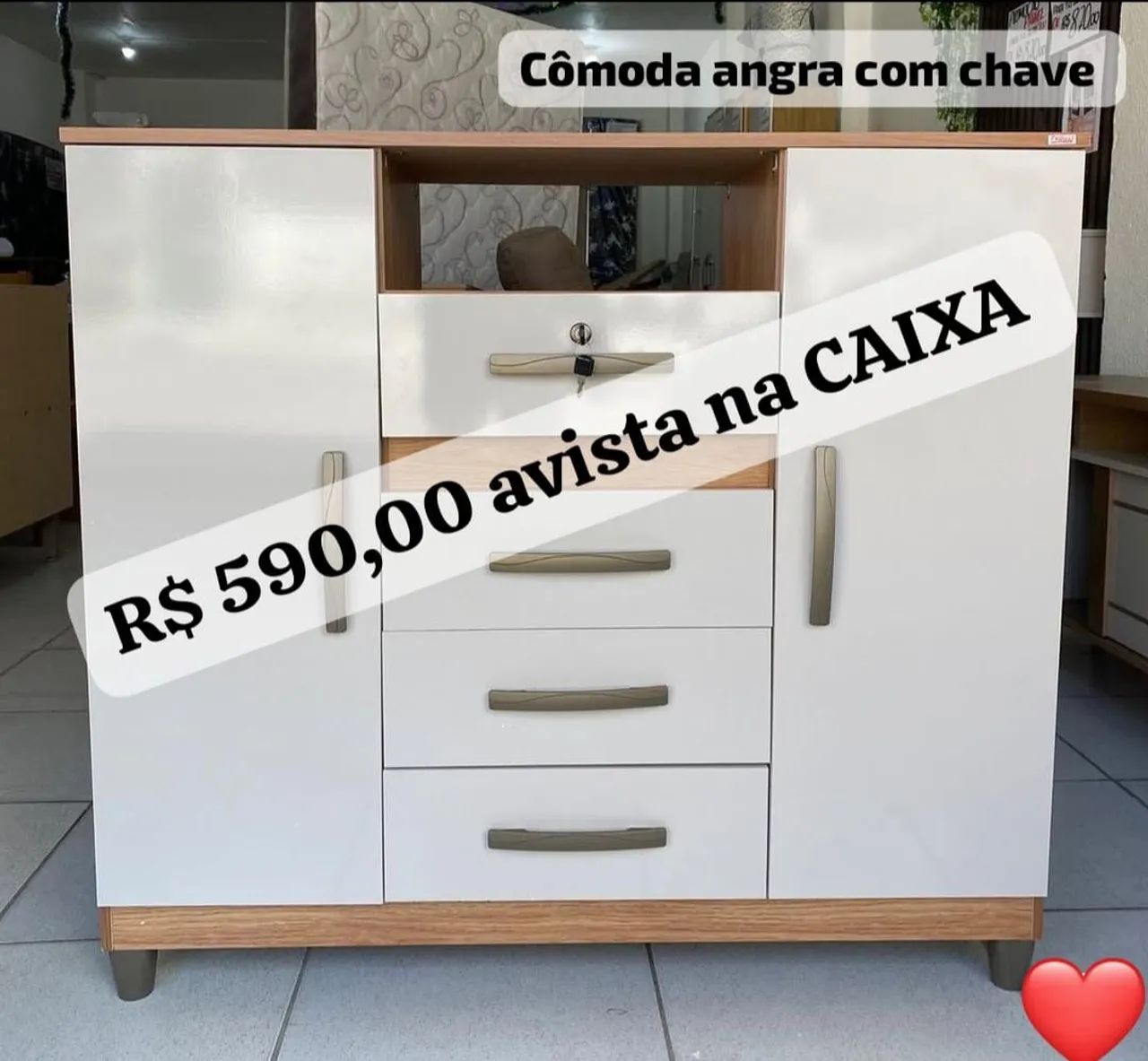 Cômoda angra com chave Nova na caixa  - Foto 3