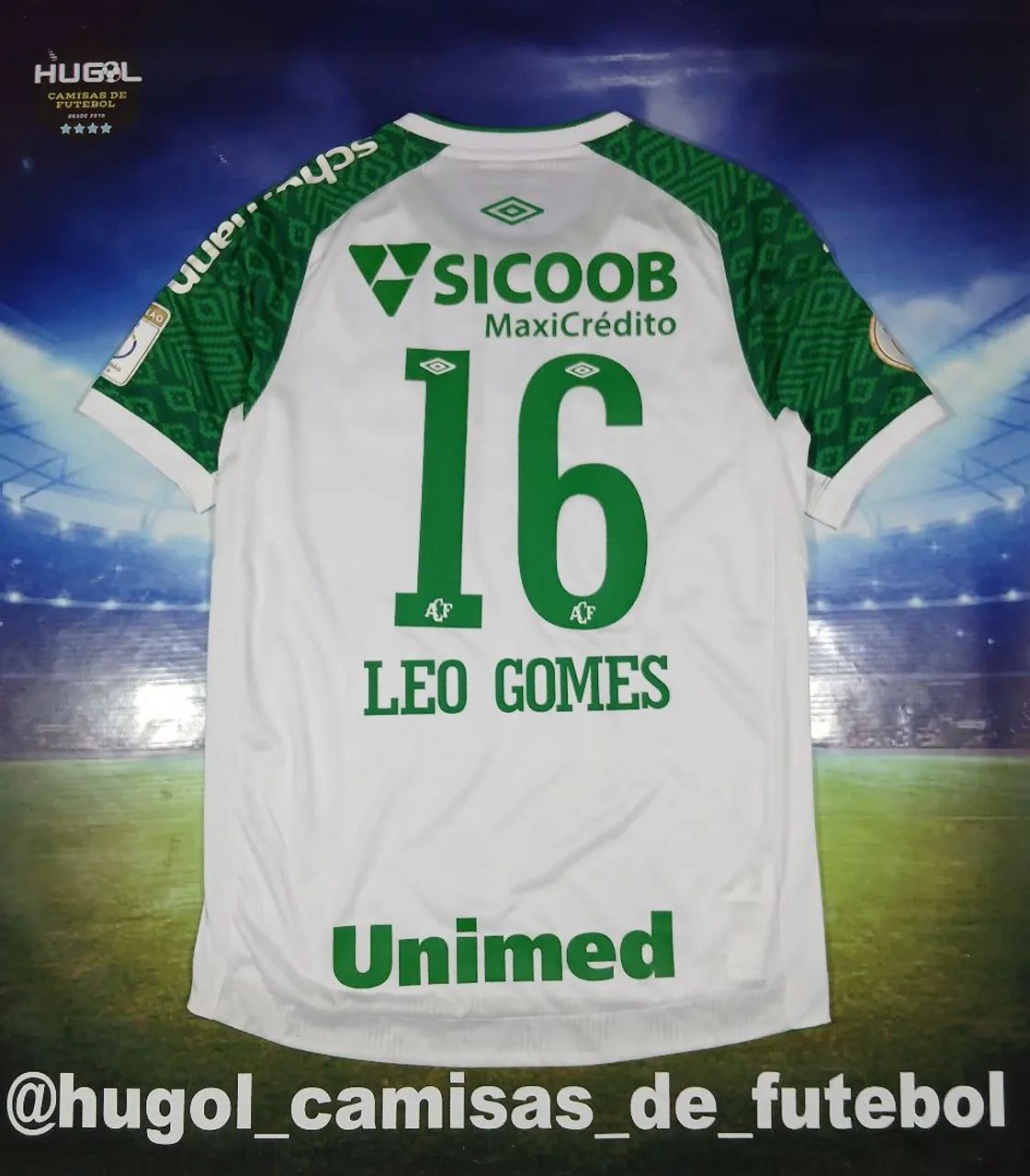 Camisa da Chapecoense 2021 Umbro #16 Léo Gomes de jogo Tamanho M  - Foto 3