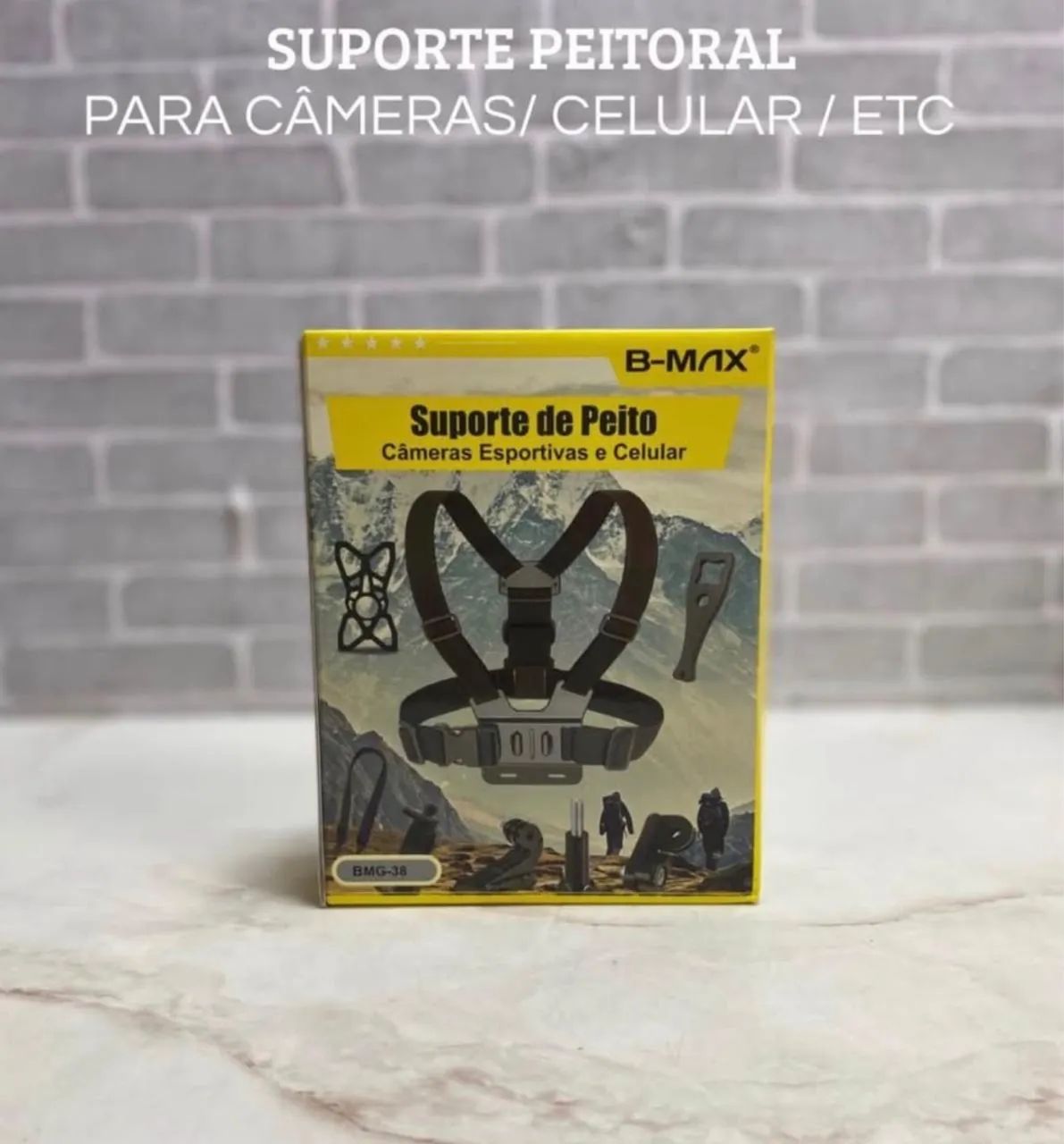 Suporte Peitoral Colete Ajustável Para Celular e Câmera 