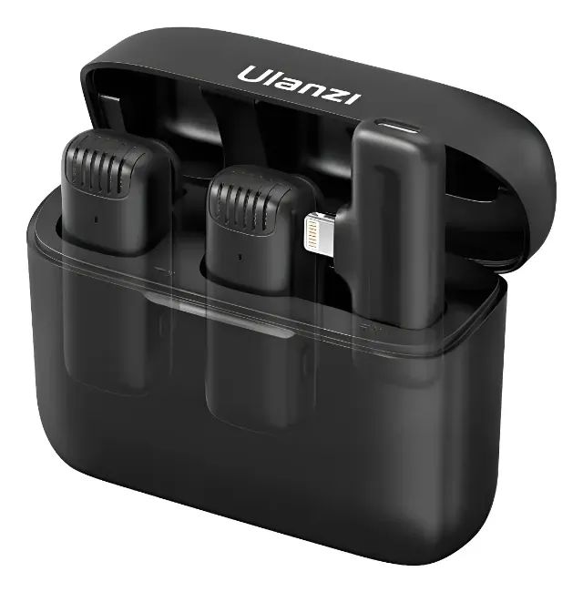 Ulanzi J12 Microfone de Lapela Sem Fio Android Tipo C - 2 Mics