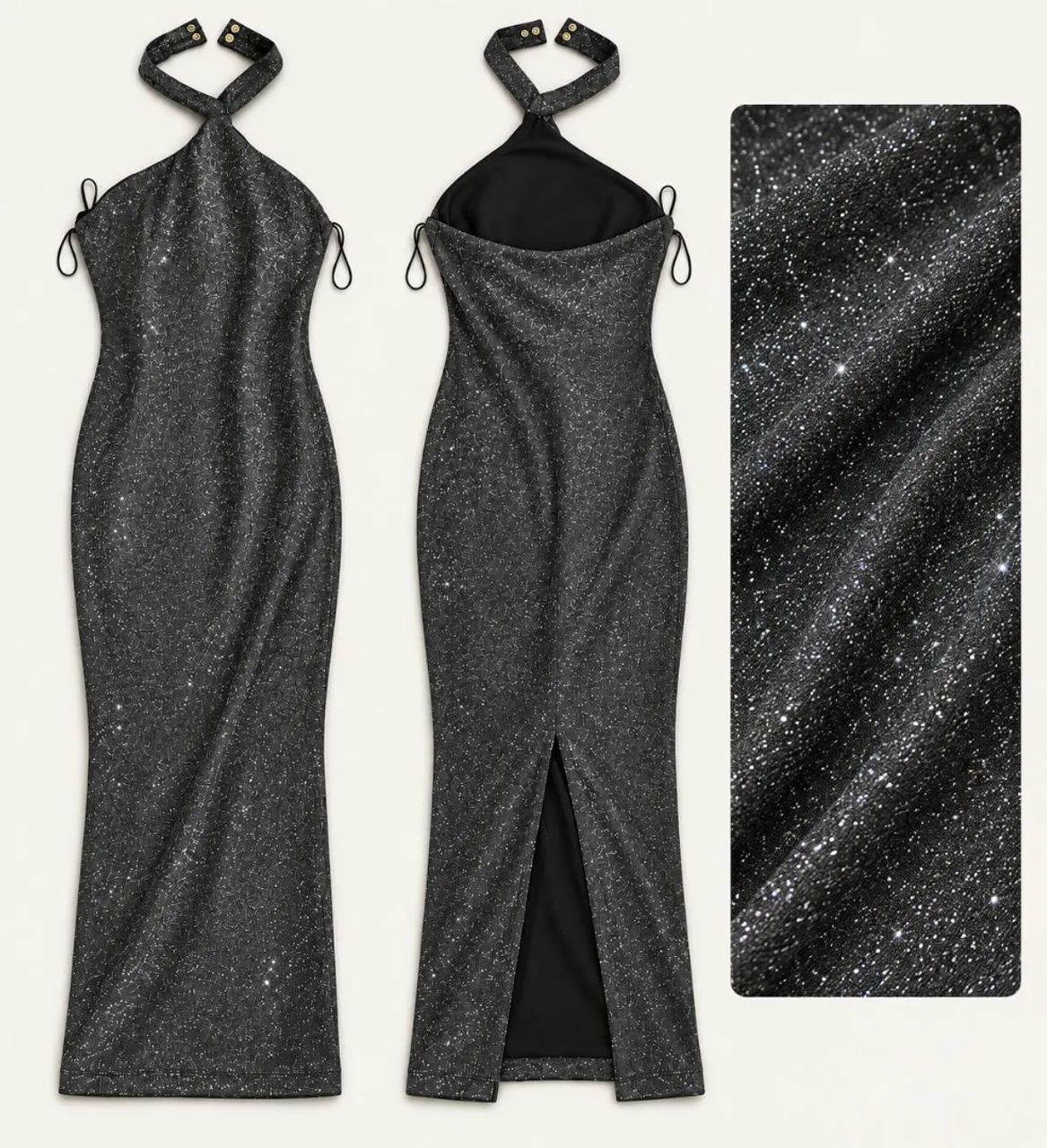 Vestido Longo de Festa com Brilho - Novo