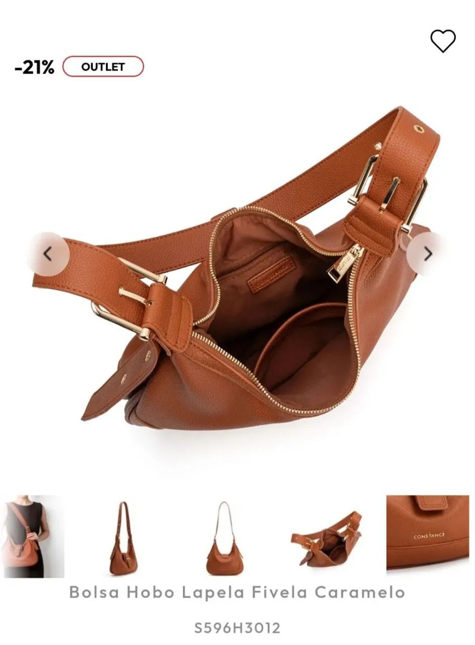 Bolsa caramelo Constance - Foto 4