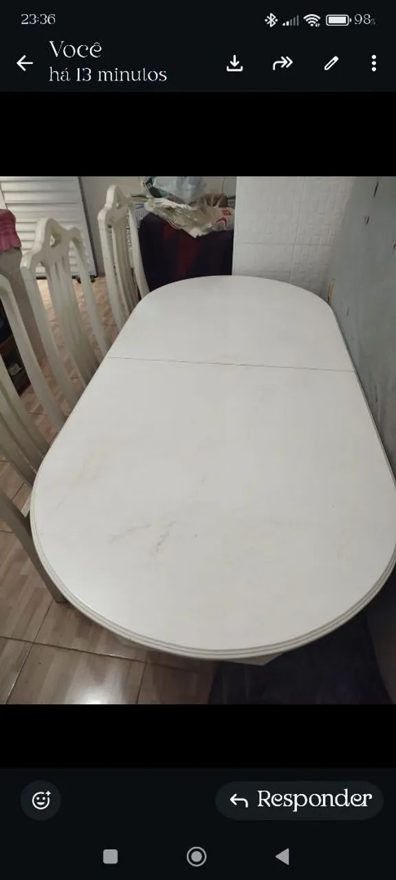 Mesa de madeira maciça  - Foto 3