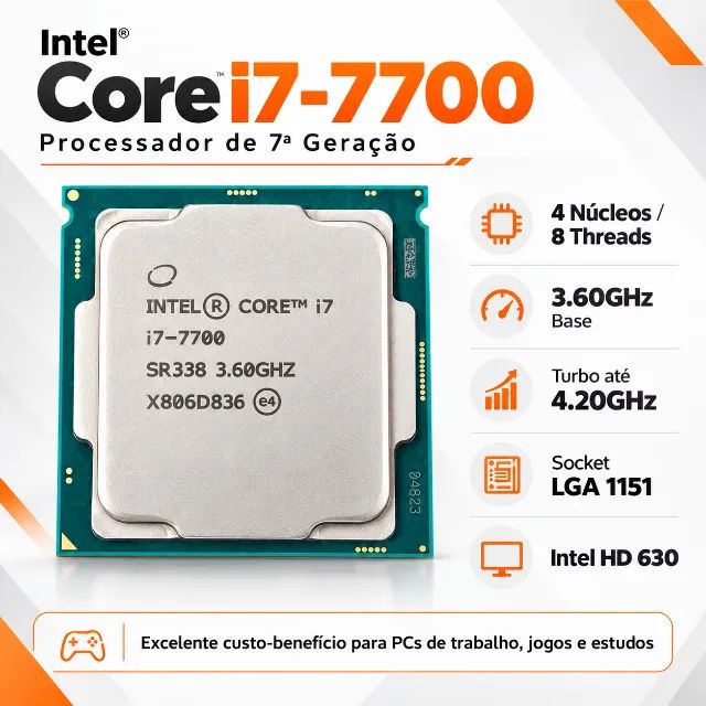 Intel Core i7-7700 7ª Geração | 4 Núcleos 8 Threads - Foto 3
