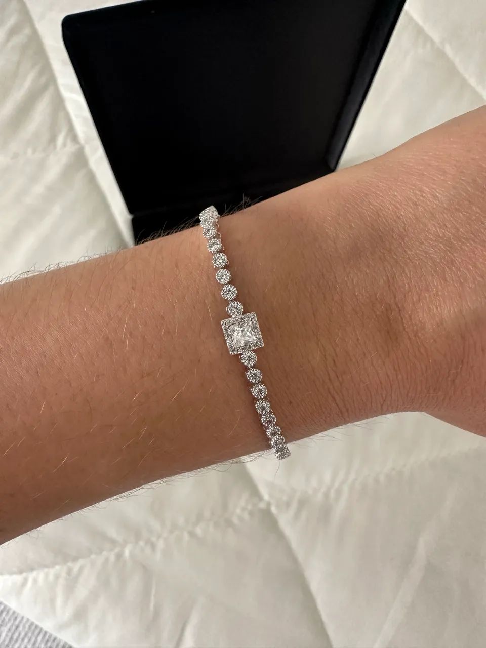 Pulseira Riviera Moissanite com Zircônia 18 cm