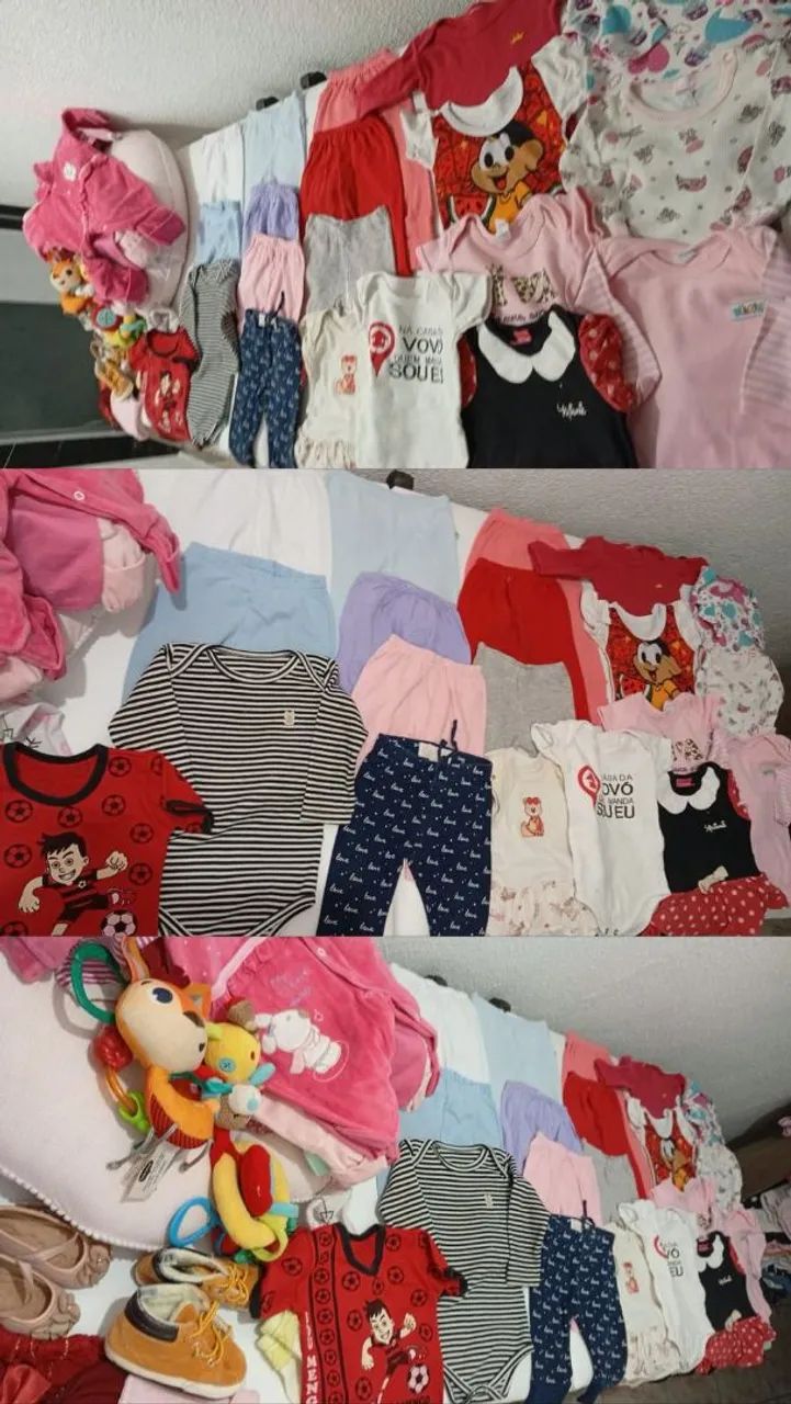 Roupas de bebê feminina com almofada grande - Foto 2