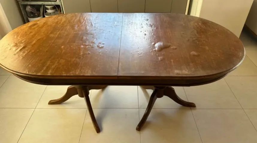 mesa de jantar oval madeira - Foto 2