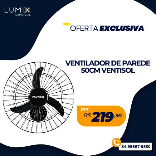 VENTILADOR DE PAREDE 50CM VENTISOL