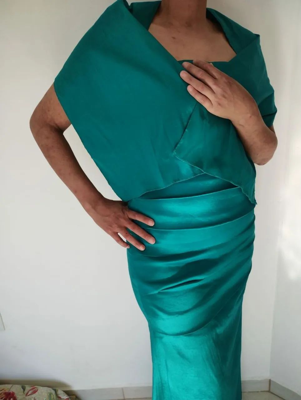 Vestido  Marca Bela noite verde Esmeralda longo tamanho GG - Foto 2