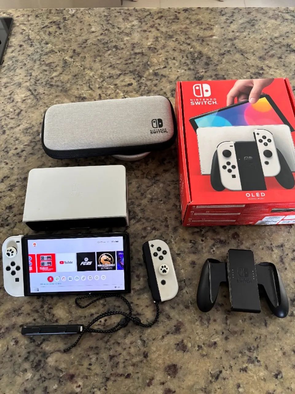 Nintendo Switch Oled Branco 64 Gb Hdmi con Controles - Foto 3