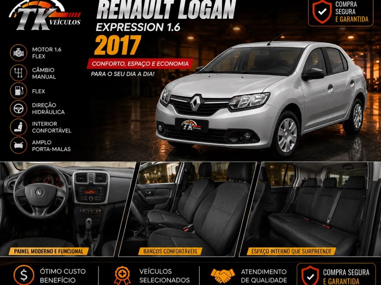 Renault Logan Expression Flex 1.6 16V 4P 2017 - Foto 4